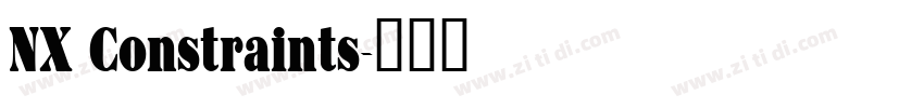 NX Constraints字体转换